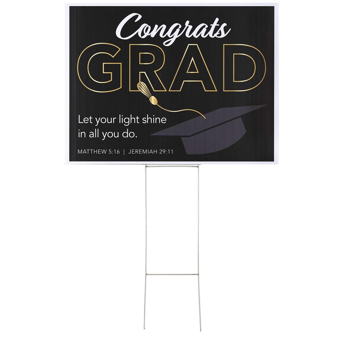 Yard Sign Congrats Grad Matt. 5:16