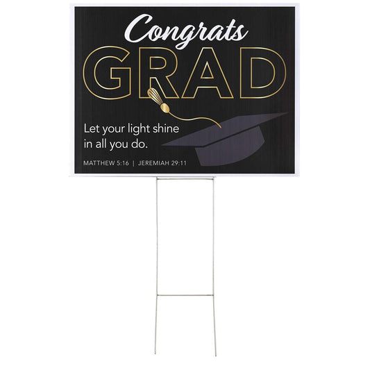 Yard Sign Congrats Grad Matt. 5:16