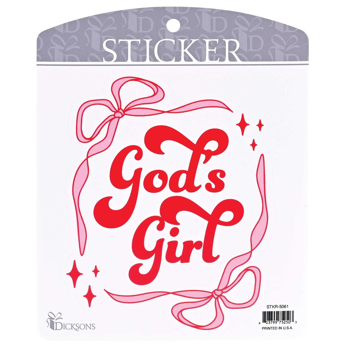 Sticker Gods Girl With Ribbon Bows