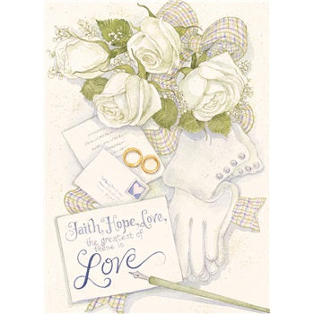Faith, Hope & Love Wedding Card SVC915