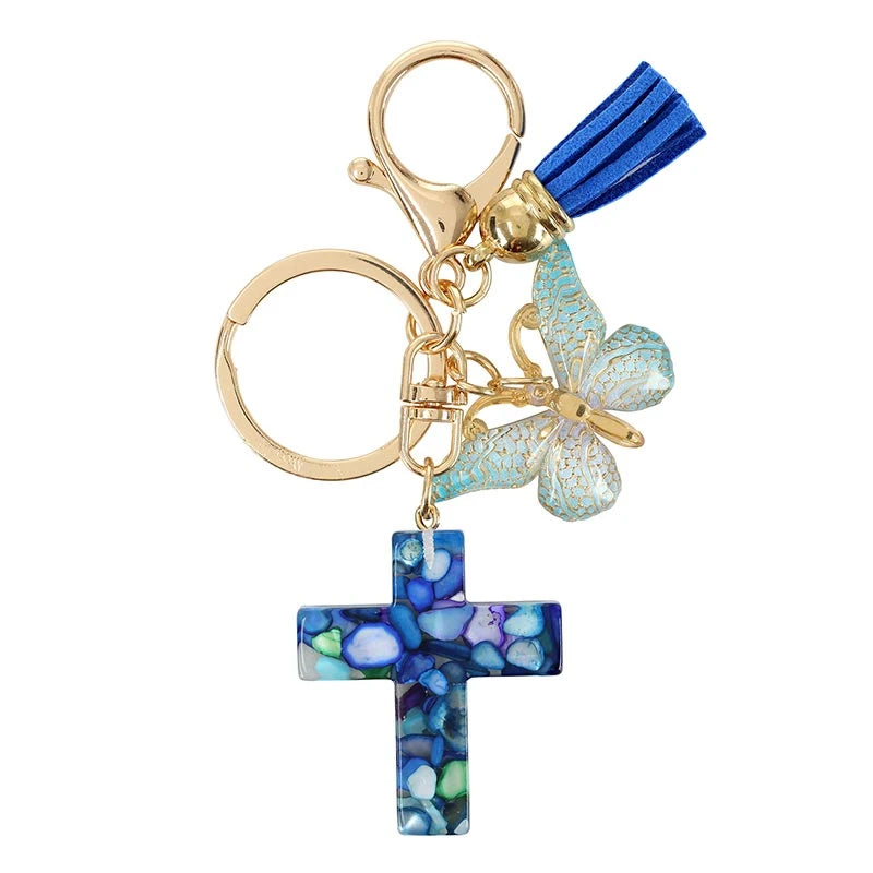 Cross Butterfly Keychains