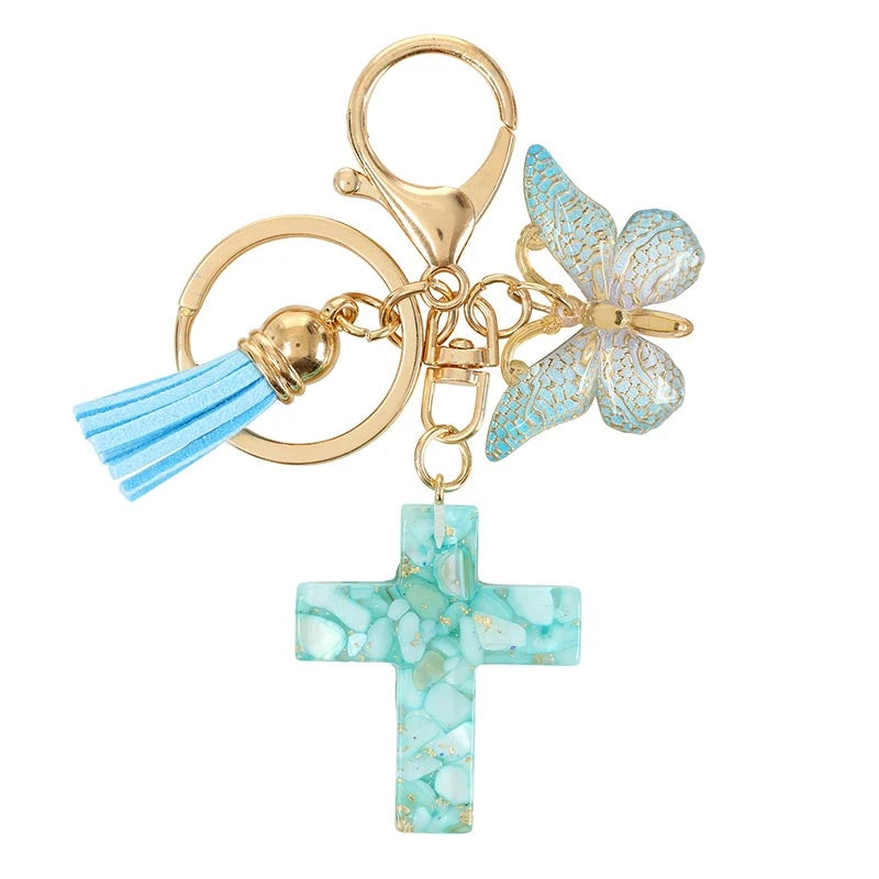 Cross Butterfly Keychains