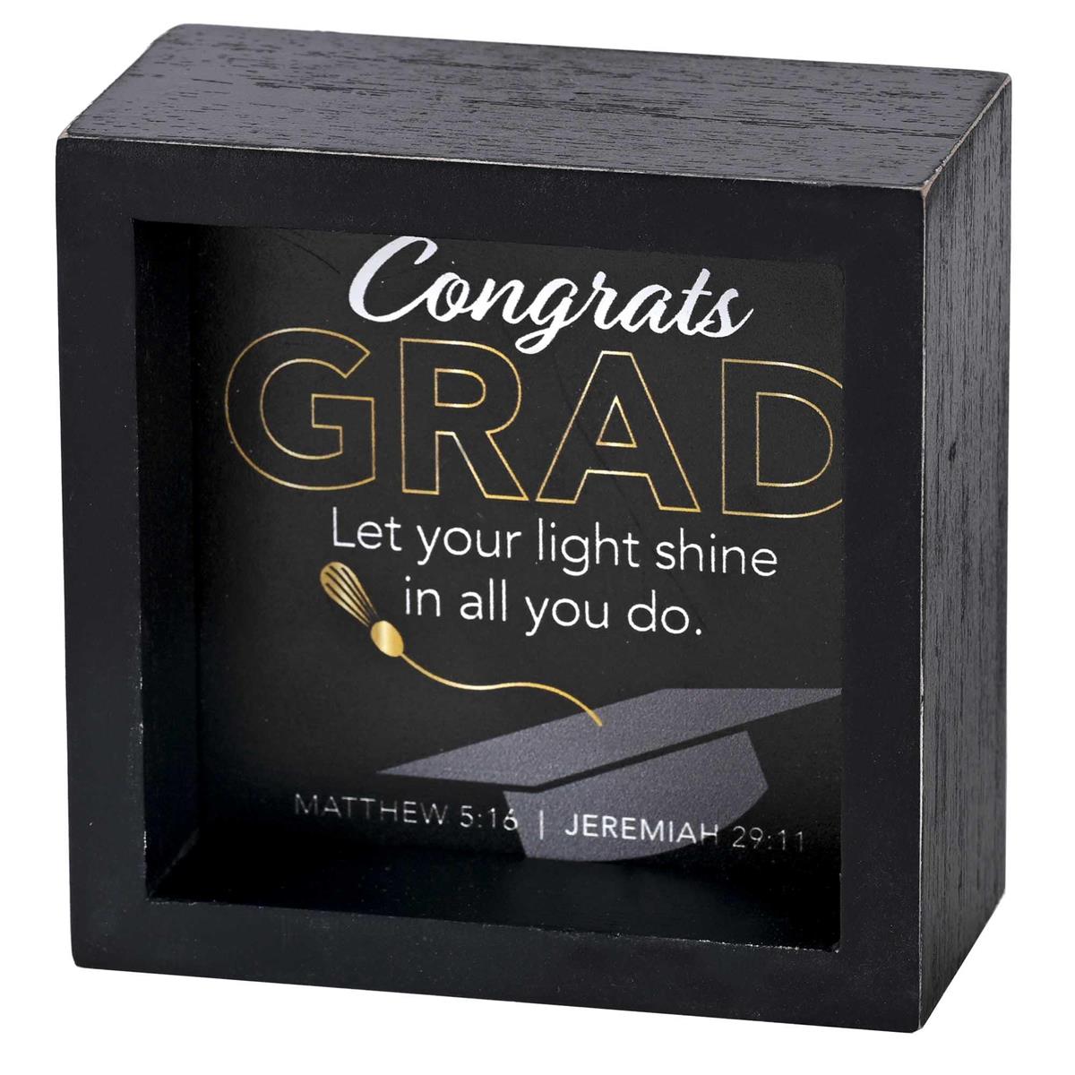 Tabletop 2 Sided Art Congrats Grad 4X4