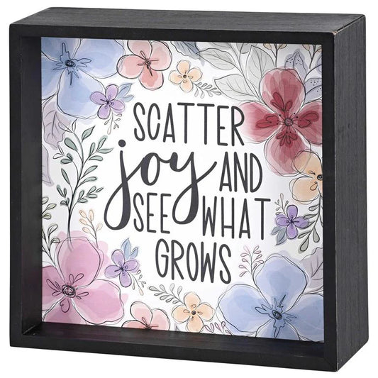 Consider the Wildflowers Tabletop 2 Sided, 9.5" X 9.5"