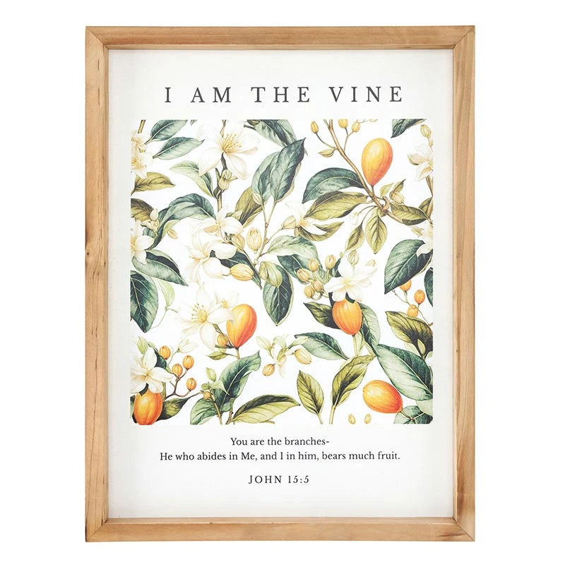 I Am The Vine Framed Art, 12" W x 16" H