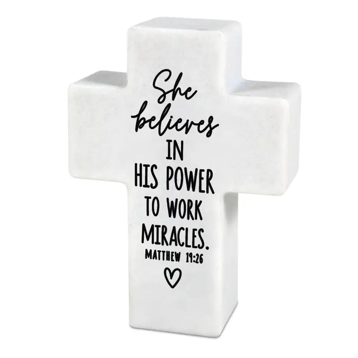 Mini Inspire Cross She Walks Boldly