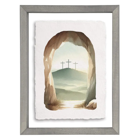 Empty Tomb Crosses - Floating Art Rectangle