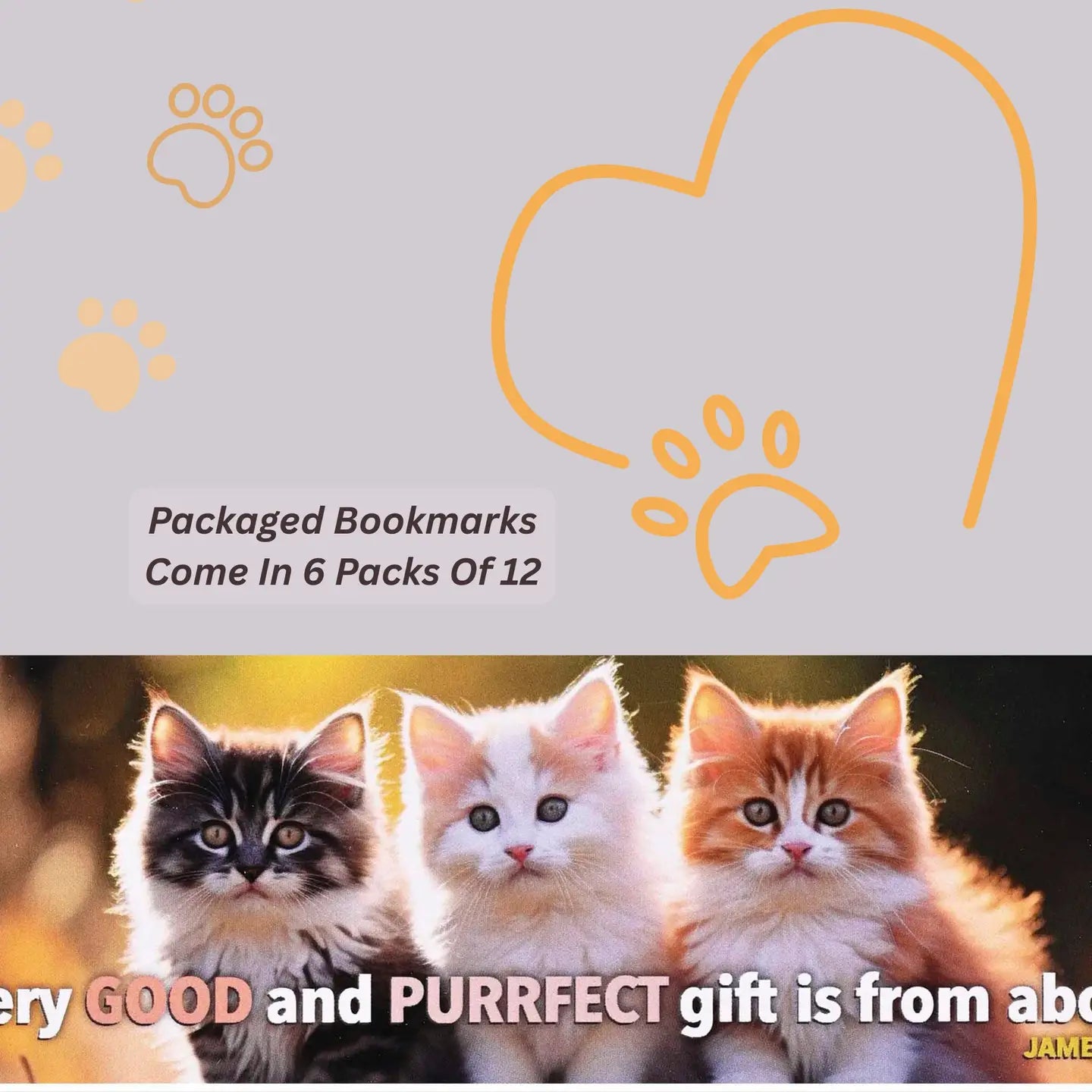 Packaged Bookmarks Good & Purrfect 12-Pk