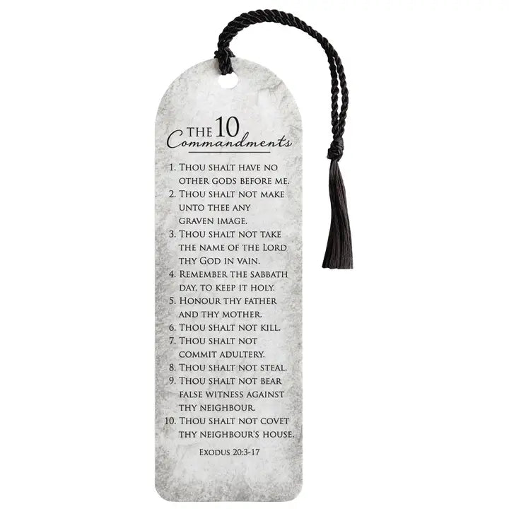 Tassel Bookmark 10 Commandments 2x6