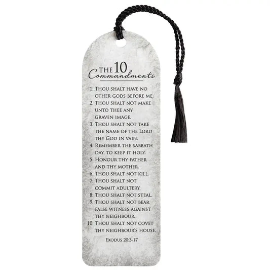 Tassel Bookmark 10 Commandments 2x6