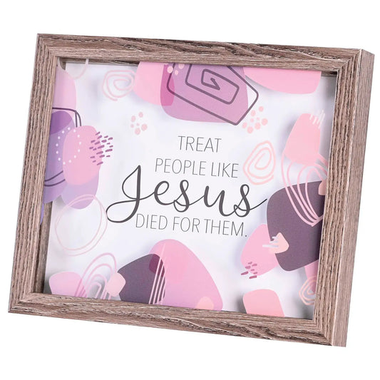 Treat People Like Jesus Framed Art, 10"x8"