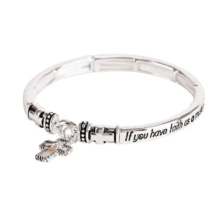 Bracelet Mustard Seed Engraved Tile