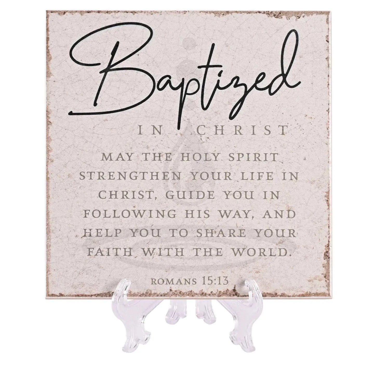 Tabletop Tile Baptized in Christ 6x6