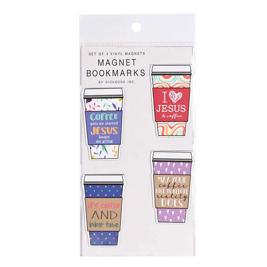 Coffee Vinyl Magnet Bookmark, 4 Pieces