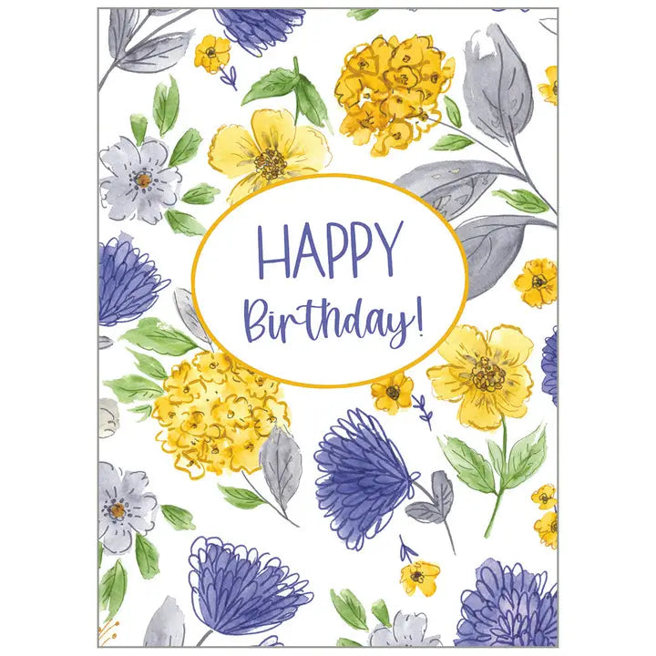 Yellow Hydrangeas - Faith Birthday Card- SVD110601