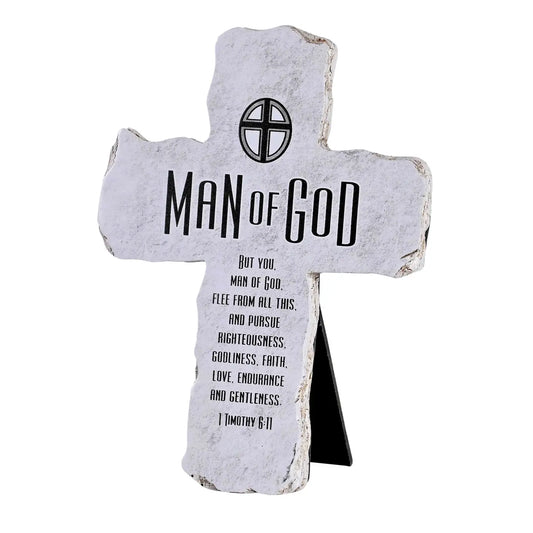 Tabletop Cross Man Of God, 7"
