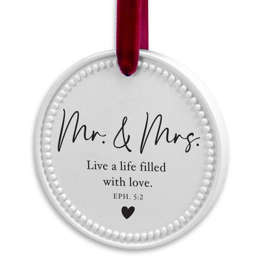 Christmas Ornament Mr Mrs Life with Love