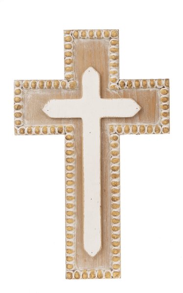 Pastel Beaded Edge Wall Cross