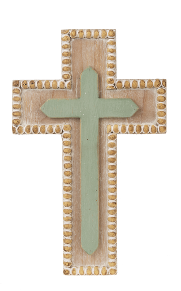 Pastel Beaded Edge Wall Cross