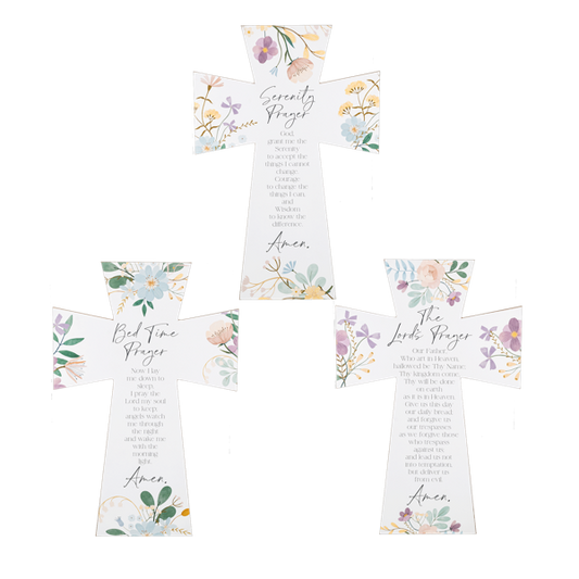 Cross Wall Decor with Prayer