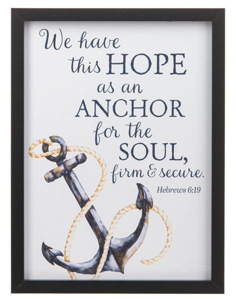 Hope as an Anchor Bible Verse Wall Decor