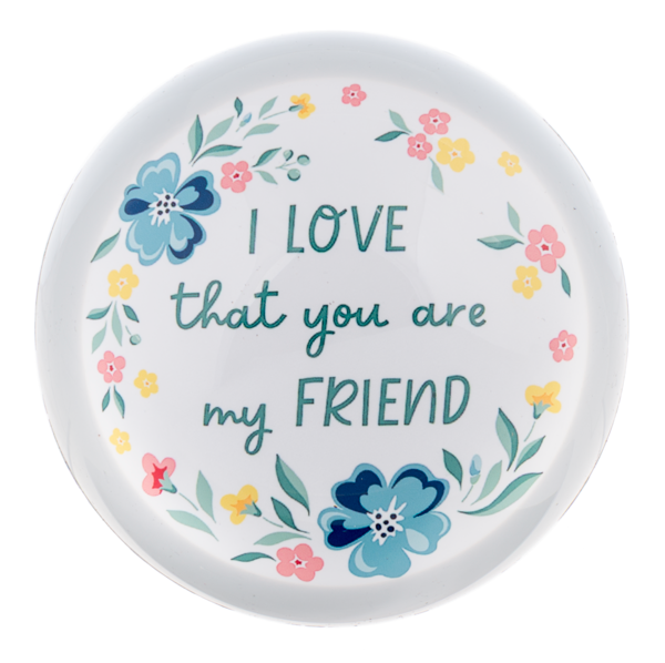 I Love That Flowers Paperweight