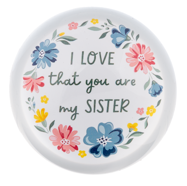 I Love That Flowers Paperweight