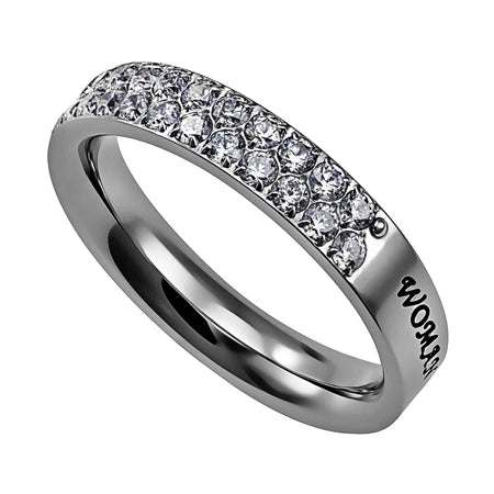 Women's Rings- Covenant Ring, Silver, "Woman of God"