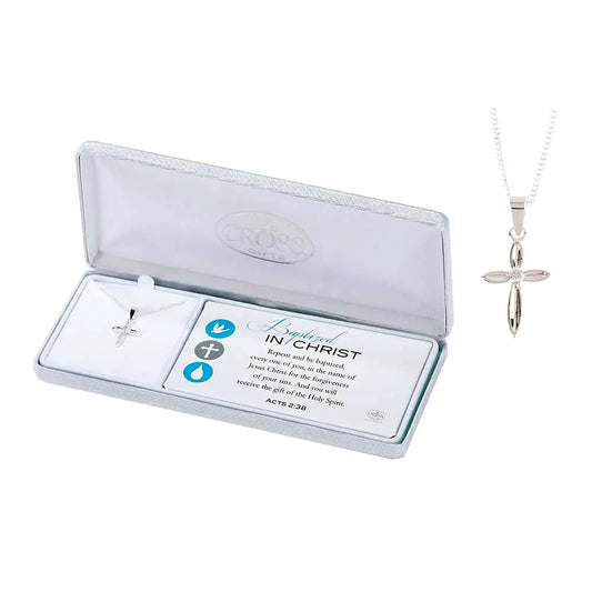 Baptized in Christ Ladies Cross Necklace