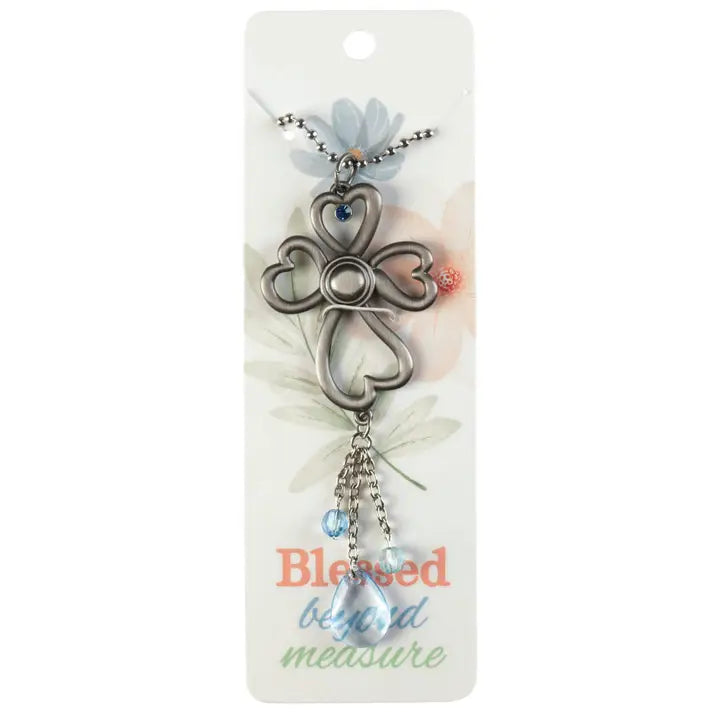 Blessed Beyond Measure Blue Stone Car Decorative Charm