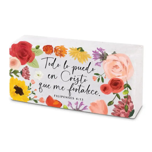 Spanish Scripture Block Todo Lo Puedo