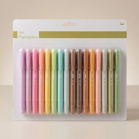 Gel Highlighters 16 Pack Vibrant Colors