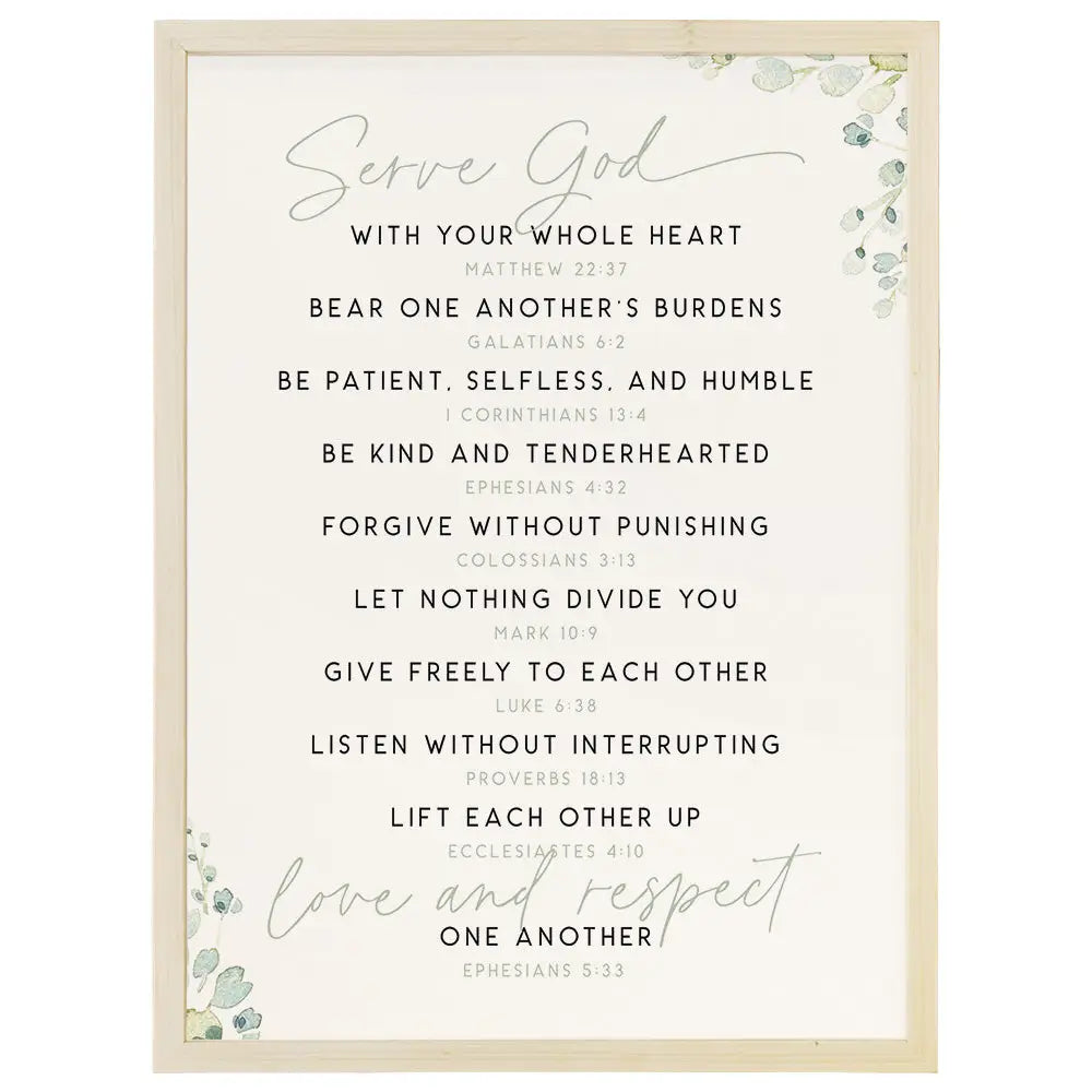 Serve God Love - Thin Frame Rectangle
