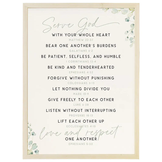 Serve God Love - Thin Frame Rectangle