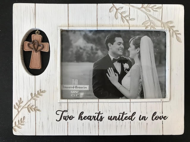 Two Hearts Cross Wedding Frame