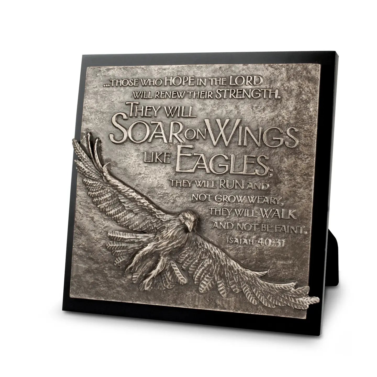 Sculpture Plaque Moments of Faith Eagle