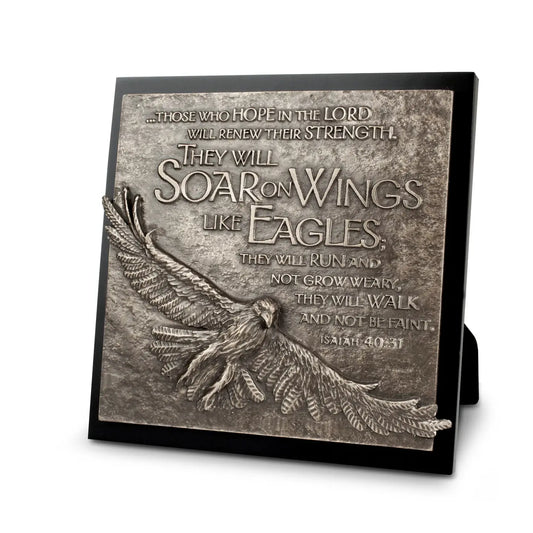Sculpture Plaque Moments of Faith Eagle