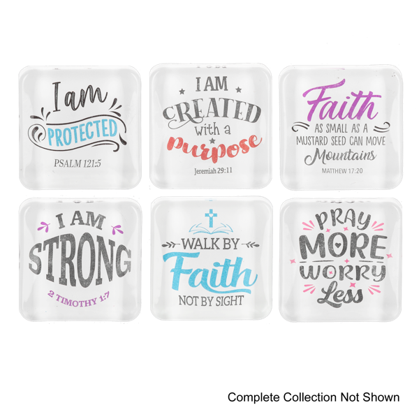 Affirmations of Faith Pocket Charms on Backer Card