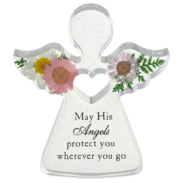 Pressed Flower Angel Figurines