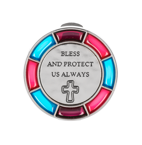 Stained Glass Saint Visor Clip