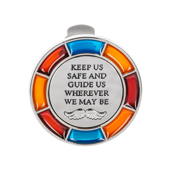 Stained Glass Saint Visor Clip