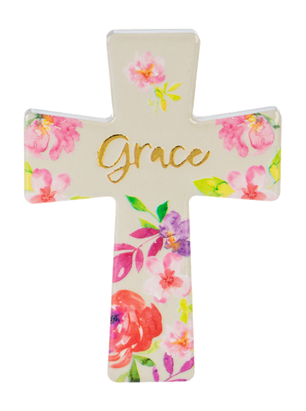 Floral Cross Magnet