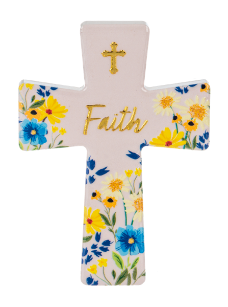 Floral Cross Magnet