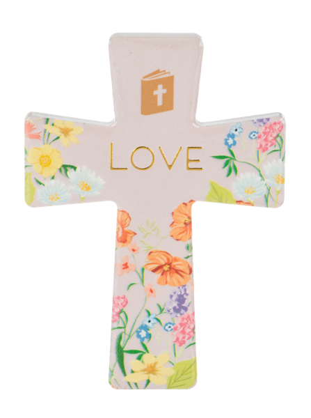 Floral Cross Magnet