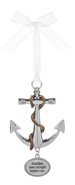 Anchor Ornament - Grandpa, your strength inspires me