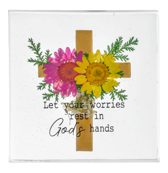 Dried Flower Cross Blocks