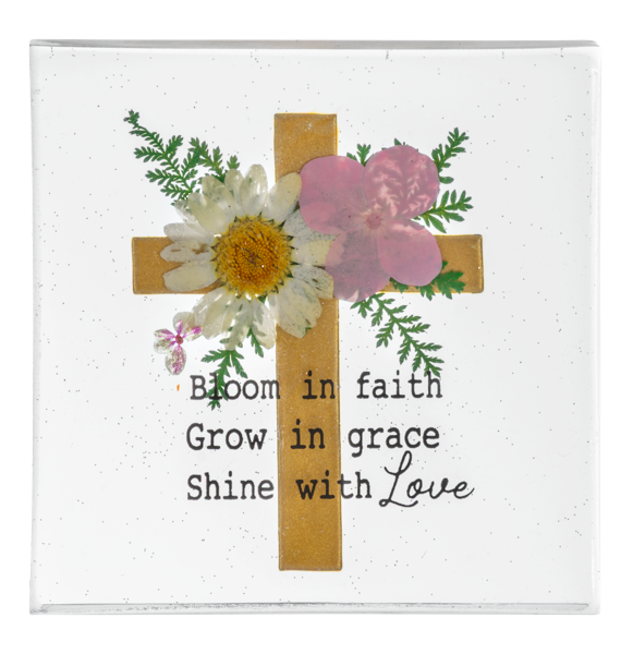 Dried Flower Cross Blocks