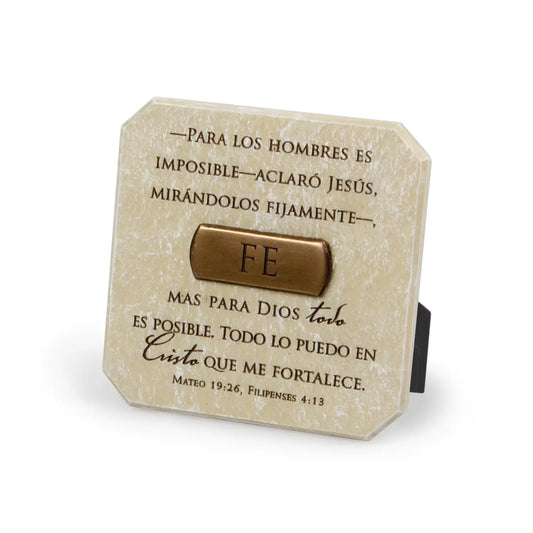 Spanish Plaque Bronze-Finish Title Bar Fe