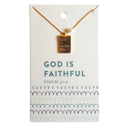 Grace & Truth God Is Faithful Keepsake Necklace