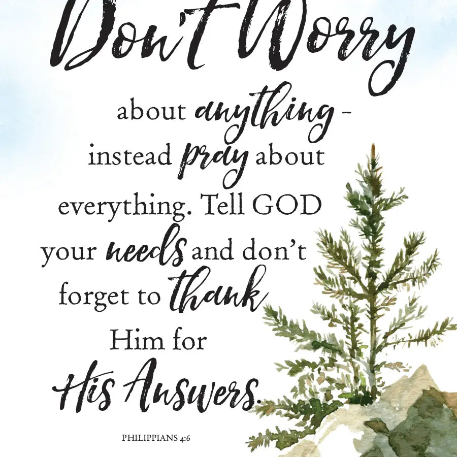 Don't Worry About - Woodland Grace 6X9 Wood Plaque